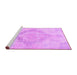 Sideview of Machine Washable Persian Purple Traditional Area Rugs, wshtr4299pur