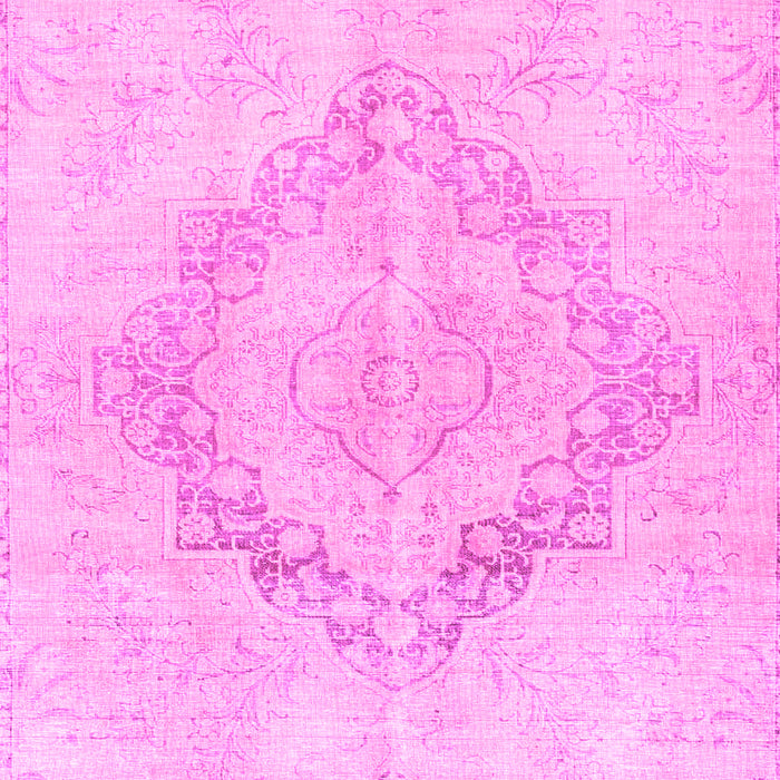 Machine Washable Persian Pink Traditional Rug, wshtr4299pnk