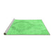 Sideview of Machine Washable Persian Emerald Green Traditional Area Rugs, wshtr4299emgrn