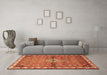 Machine Washable Persian Orange Traditional Area Rugs in a Living Room, wshtr429org