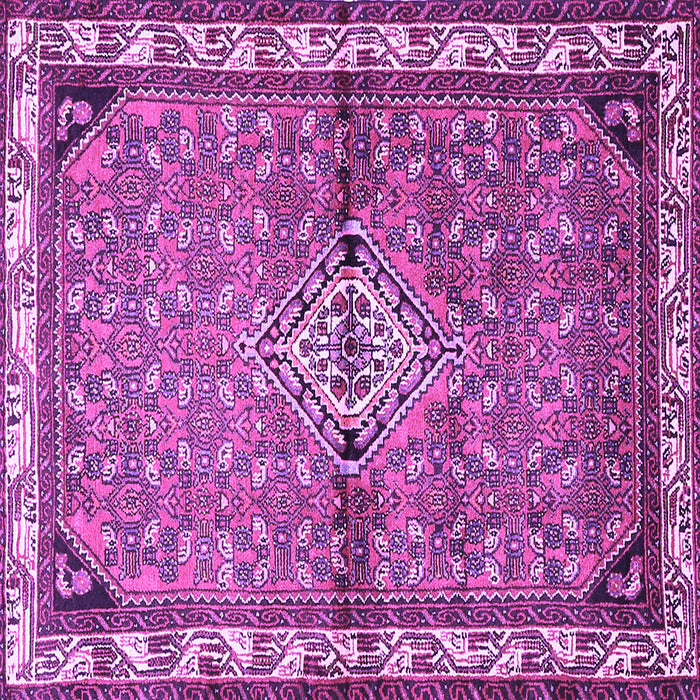 Square Persian Purple Traditional Rug, tr429pur