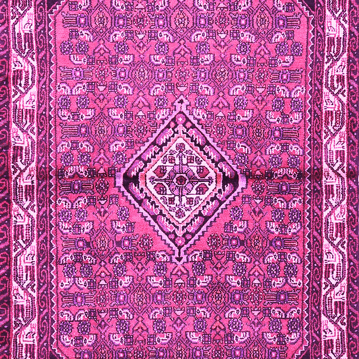 Machine Washable Persian Pink Traditional Rug, wshtr429pnk