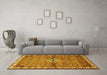 Machine Washable Persian Yellow Traditional Rug in a Living Room, wshtr429yw