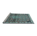 Sideview of Machine Washable Persian Light Blue Traditional Rug, wshtr429lblu