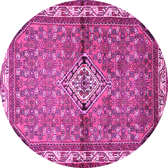 Round Persian Pink Traditional Rug, tr429pnk