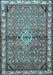 Machine Washable Persian Light Blue Traditional Rug, wshtr429lblu