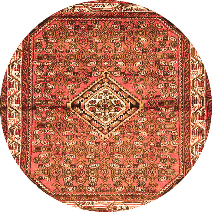 Machine Washable Persian Orange Traditional Area Rugs, wshtr429org