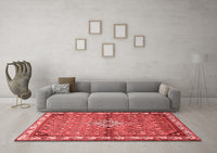 Machine Washable Persian Red Traditional Rug, wshtr429red