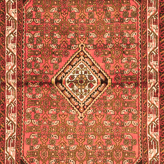 Serging Thickness of Machine Washable Persian Orange Traditional Area Rugs, wshtr429org