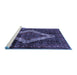 Sideview of Machine Washable Persian Blue Traditional Rug, wshtr42blu