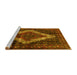 Sideview of Machine Washable Persian Yellow Traditional Rug, wshtr42yw