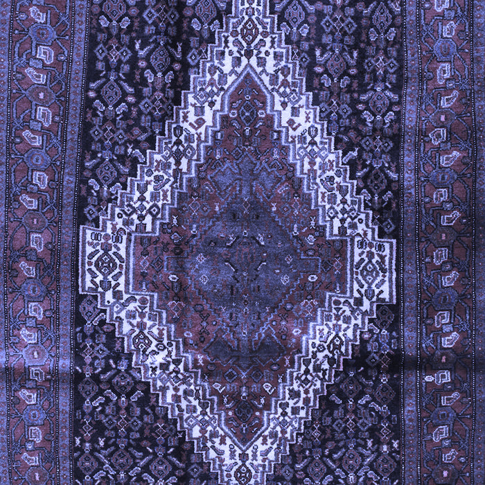 Machine Washable Persian Blue Traditional Rug, wshtr42blu