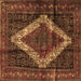 Square Persian Brown Traditional Rug, tr42brn