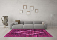 Machine Washable Persian Pink Traditional Rug, wshtr42pnk