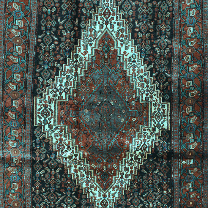 Machine Washable Persian Light Blue Traditional Rug, wshtr42lblu