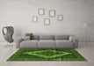 Machine Washable Persian Green Traditional Area Rugs in a Living Room,, wshtr42grn