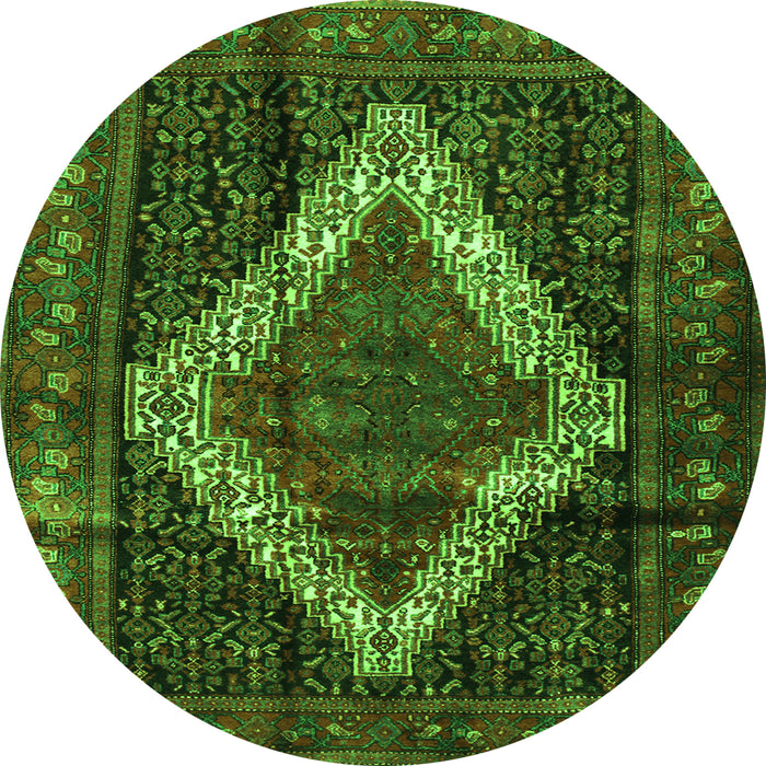 Machine Washable Persian Green Traditional Area Rugs, wshtr42grn