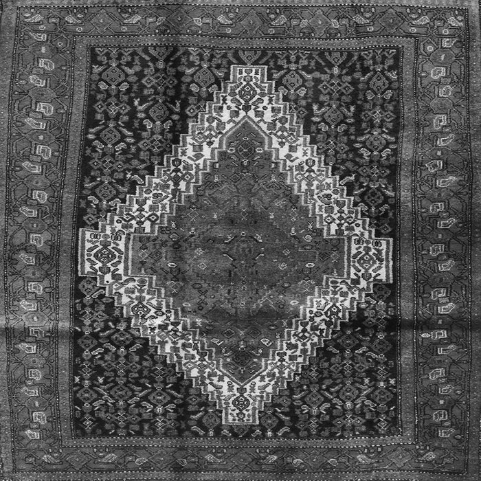 Round Machine Washable Persian Gray Traditional Rug, wshtr42gry