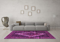 Machine Washable Persian Purple Traditional Rug, wshtr42pur