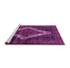 Sideview of Machine Washable Persian Purple Traditional Area Rugs, wshtr42pur