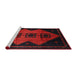 Sideview of Machine Washable Traditional Charcoal Black Rug, wshtr430