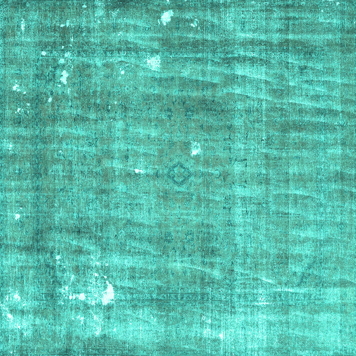 Square Machine Washable Persian Turquoise Traditional Area Rugs, wshtr4300turq