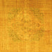 Square Persian Yellow Traditional Rug, tr4301yw