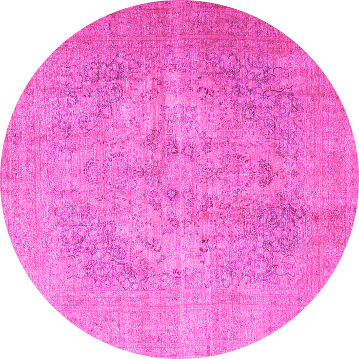 Round Persian Pink Traditional Rug, tr4301pnk