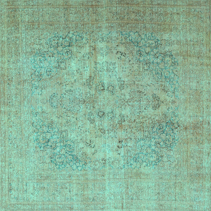 Square Persian Turquoise Traditional Rug, tr4301turq