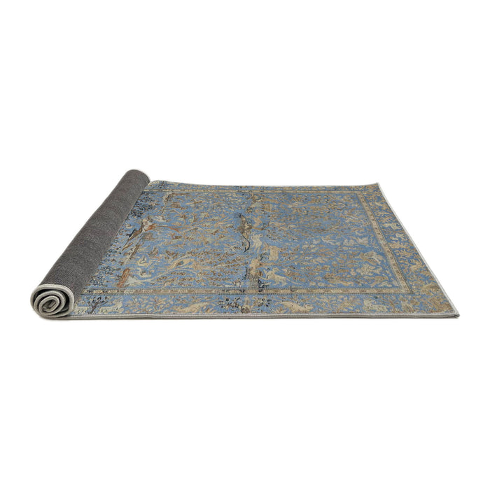 Sideview of Traditional Dark Gray Animal Rug, tr4302
