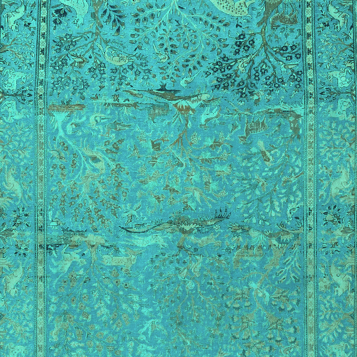 Animal Turquoise Traditional Rug, tr4302turq