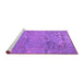 Sideview of Machine Washable Animal Purple Traditional Area Rugs, wshtr4302pur