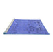 Sideview of Machine Washable Animal Blue Traditional Rug, wshtr4302blu