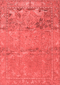 Animal Red Traditional Rug, tr4302red