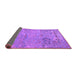 Sideview of Animal Purple Traditional Rug, tr4302pur