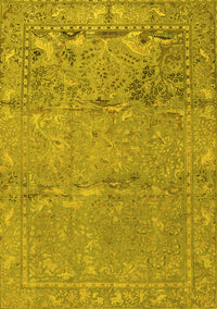 Animal Yellow Traditional Rug, tr4302yw