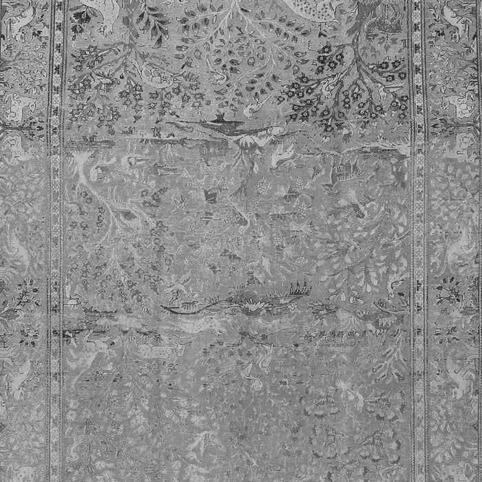 Serging Thickness of Machine Washable Animal Gray Traditional Rug, wshtr4302gry