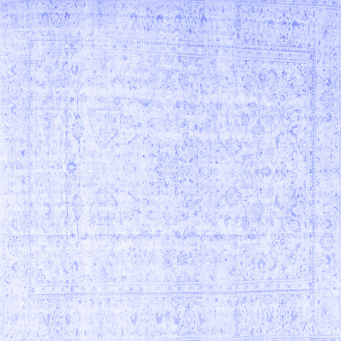 Square Persian Blue Traditional Rug, tr4303blu