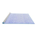 Sideview of Machine Washable Persian Blue Traditional Rug, wshtr4303blu