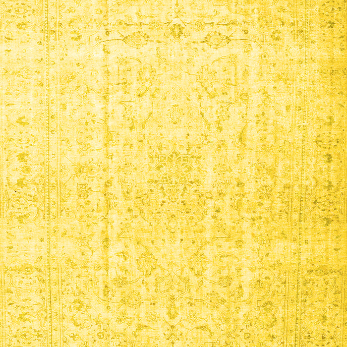 Machine Washable Persian Yellow Traditional Rug, wshtr4303yw