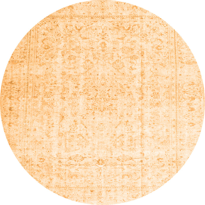 Machine Washable Persian Orange Traditional Area Rugs, wshtr4303org