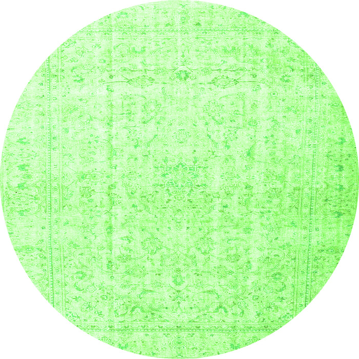 Square Persian Green Traditional Rug, tr4303grn