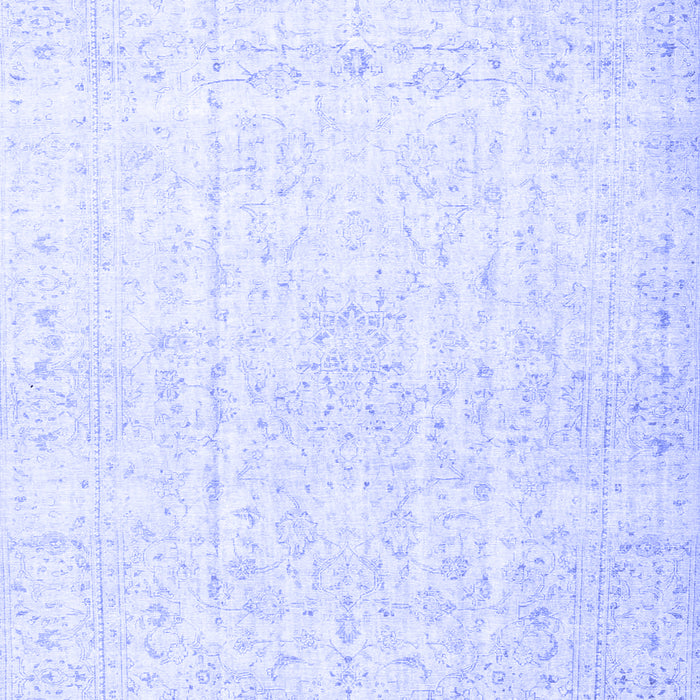 Machine Washable Persian Blue Traditional Rug, wshtr4303blu