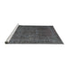 Sideview of Machine Washable Traditional Black Rug, wshtr4304