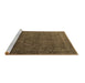 Sideview of Machine Washable Persian Brown Traditional Rug, wshtr4304brn