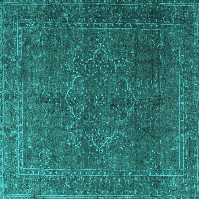 Square Machine Washable Persian Turquoise Traditional Area Rugs, wshtr4304turq