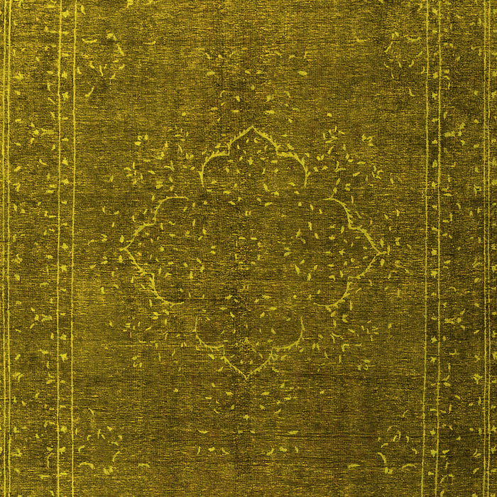 Machine Washable Persian Yellow Traditional Rug, wshtr4304yw