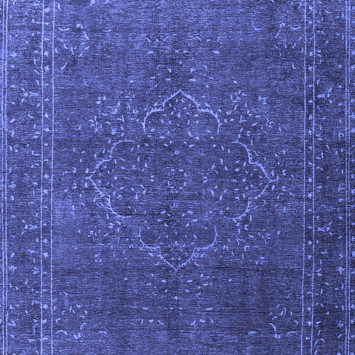 Machine Washable Persian Blue Traditional Rug, wshtr4304blu