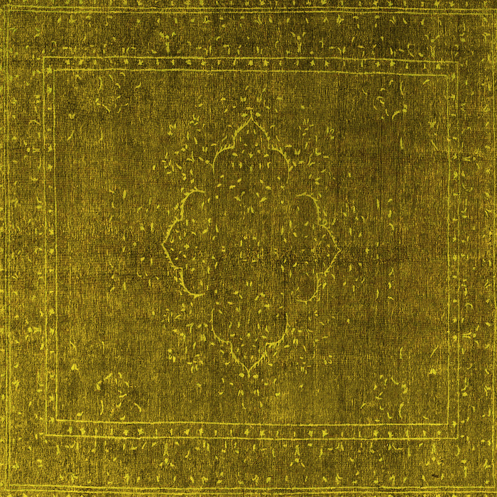 Square Persian Yellow Traditional Rug, tr4304yw
