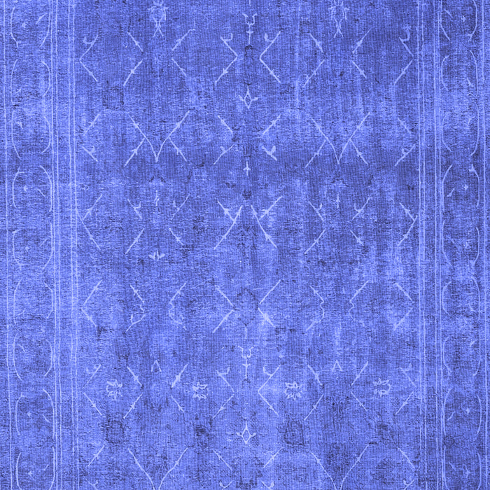 Machine Washable Persian Blue Bohemian Rug, wshtr4305blu